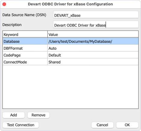 Devart ODBC Administrator parameters