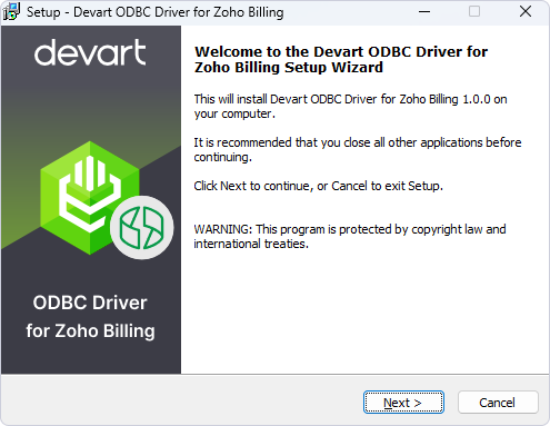 Installation Wizard Zoho Billing