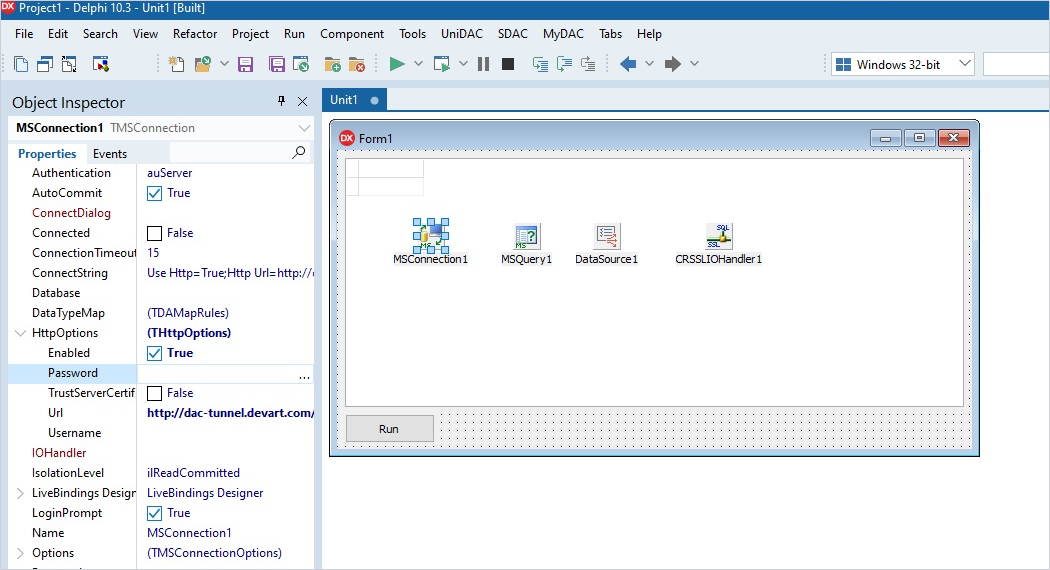 HTTP Options PgDAC