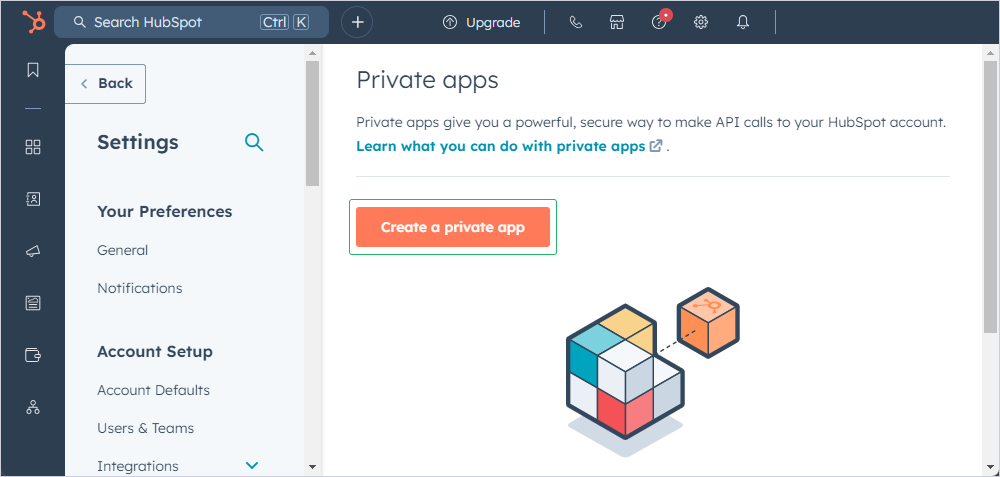 create-private-app