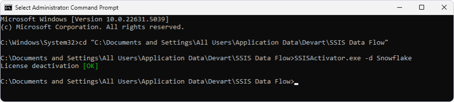deactivate-ssis-product